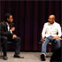 DJ Spooky and Claude Grunitzsky in dialog for DJ Spooky's film screening at The Museum of Modern Art, NY June 22, 2009